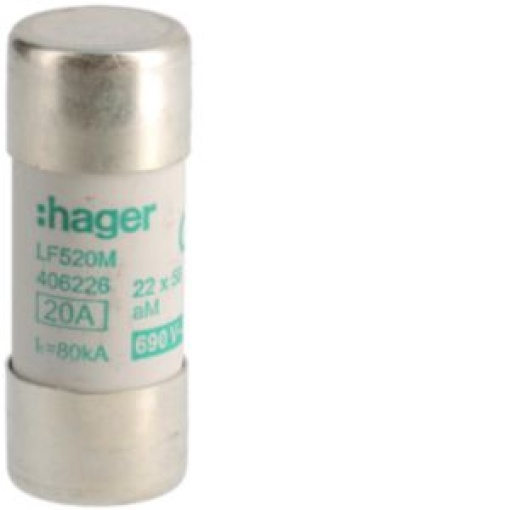 Fusível 22x58 aM 20A 690V