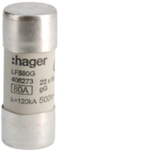 Fusível 22x58 gG 80A 500V