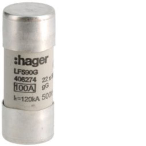 Fusível 22x58 gG 100A 500V