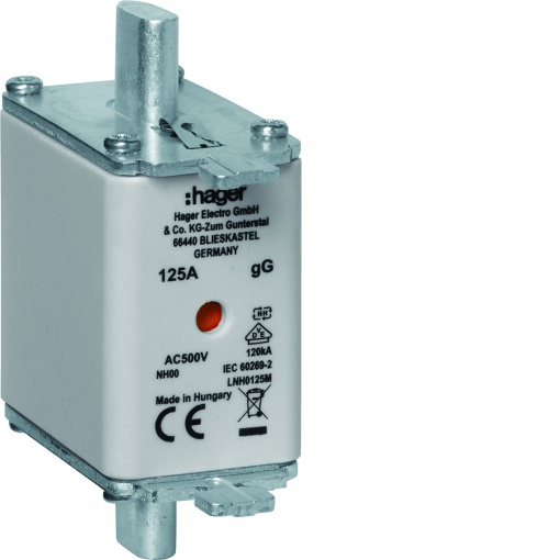 Fusível de facas NH00 curva gG 125A 500V