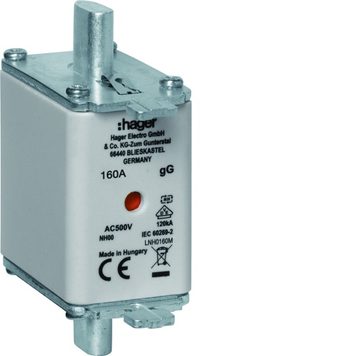 Fusível de facas NH00 curva gG 160A 500V