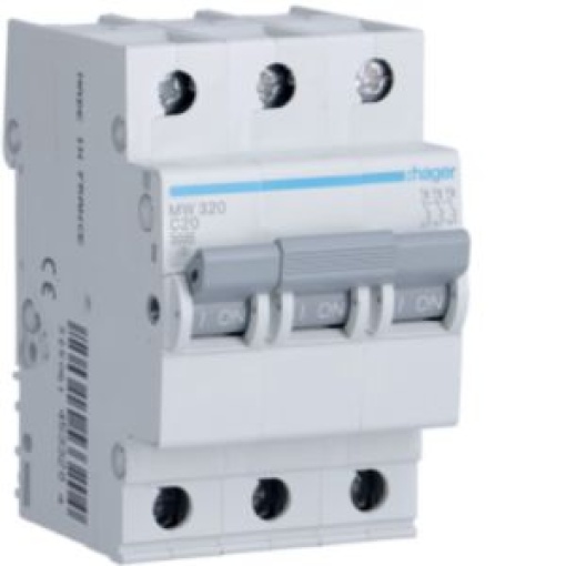 Disjuntor 3P 20A C 3kA 3M