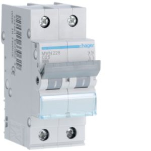 Disjuntor 2P 25A C 3kA 2M