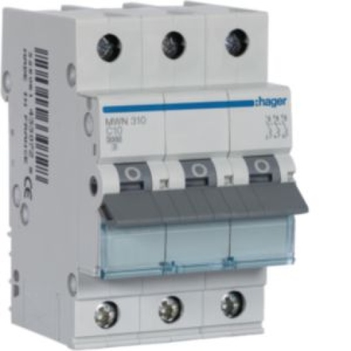 Disjuntor 3P 10A C 3kA 3M