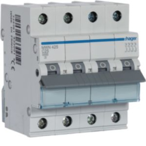 Disjuntor 4P 25A C 3kA 4M