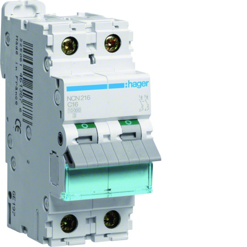 Disjuntor 2P 16A C 1015kA 2M