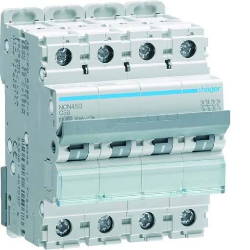 Disjuntor 4P 50A C 1015kA 4M