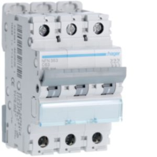 Disjuntor 3P 63A C 610kA 3M