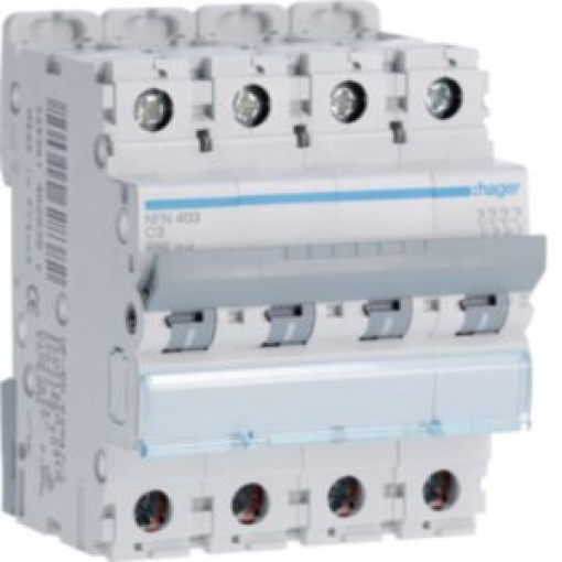 Disjuntor 4P 3A C 610kA 4M
