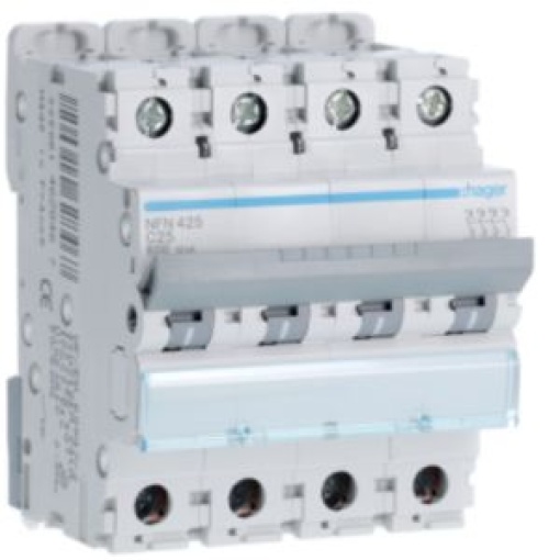 Disjuntor 4P 25A C 610kA 4M