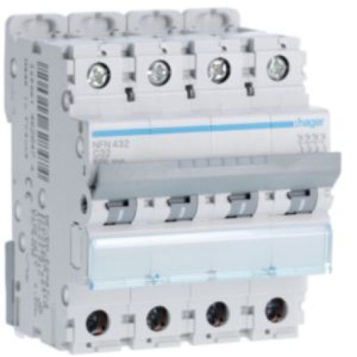 Disjuntor 4P 32A C 610kA 4M