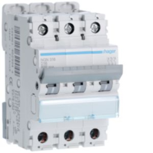 Disjuntor 3P 16A D 610kA 3M