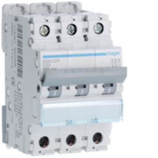 Disjuntor 3P 20A D 610kA 3M