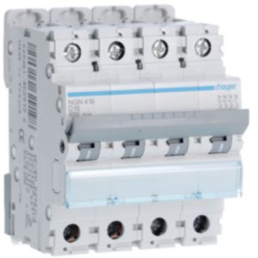 Disjuntor 4P 16A D 610kA 4M