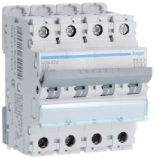 Disjuntor 4P 20A D 610kA 4M