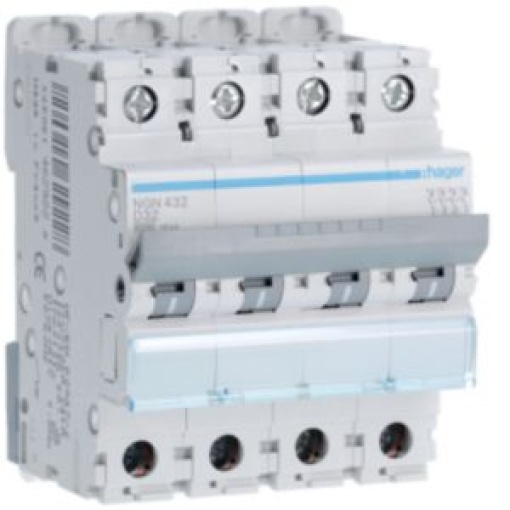 Disjuntor 4P 32A D 610kA 4M