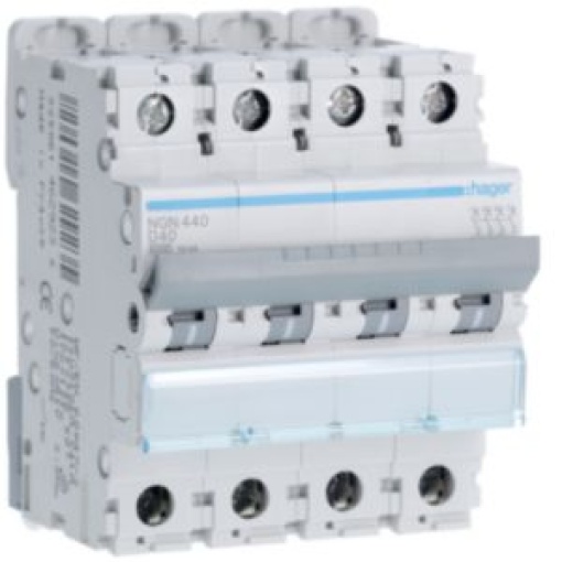 Disjuntor 4P 40A D 610kA 4M