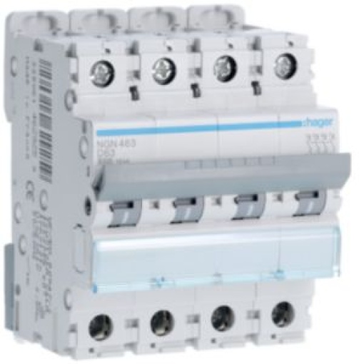 Disjuntor 4P 63A D 610kA 4M