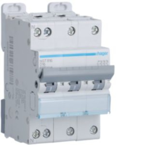 Disjuntor 3PN 16A D 610kA 3M