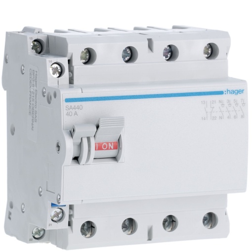 Interruptor tetrapolar 4x40A 4,5 Módulos