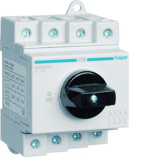 Interruptor 4P 32A 1000V DC