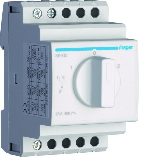 Comutador inversor 1P 20A