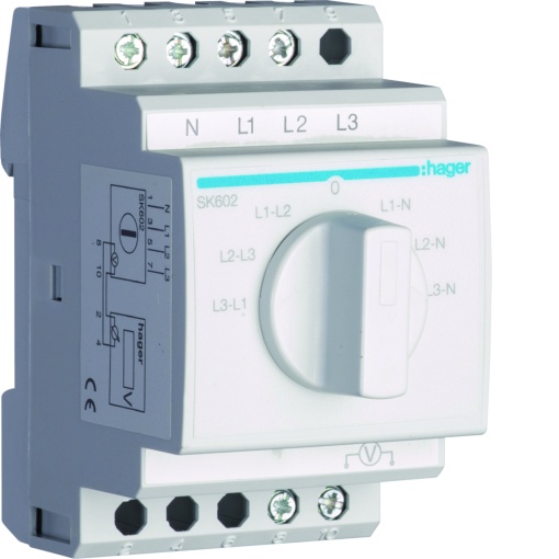 Comutador voltímetro 7 posições 20A