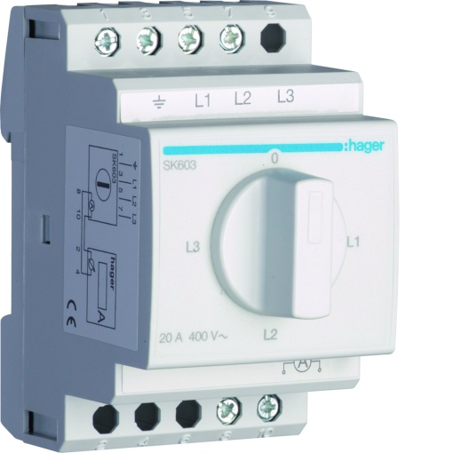 Comutador amperímetro 4 posições 20A