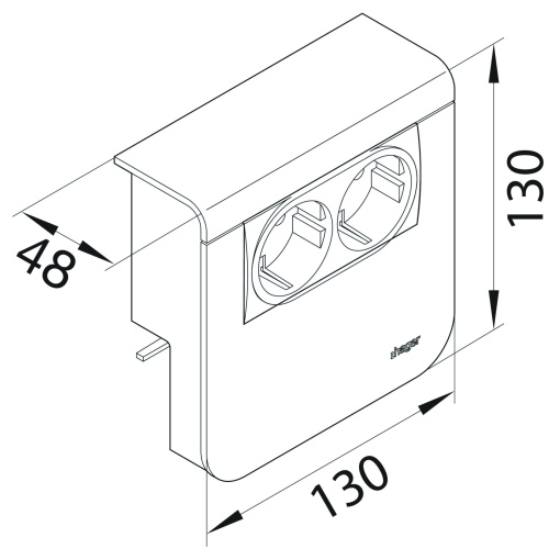 Sup. 2xRJ45 Cat.6 SL20080, prt. grafite