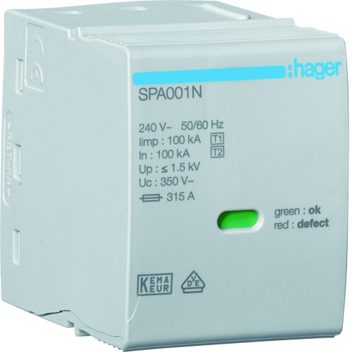 Cart. recarga N-PE 350V 100kA 1.5kV