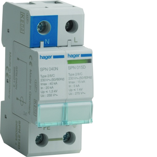 Limit. sobret. Tipo 2 1PN 15kA 2M