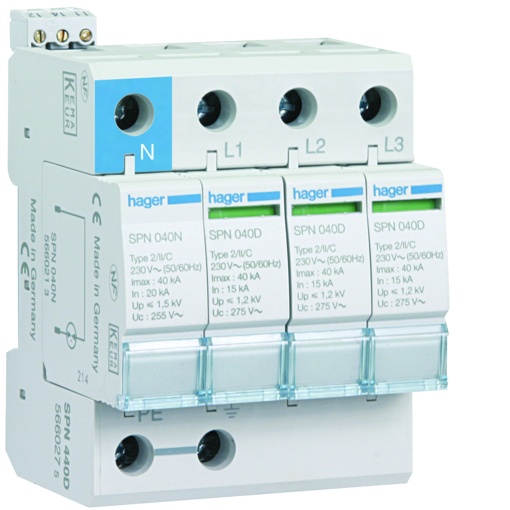 Limit. sobret. Tipo 2 3PN 40kA 4M