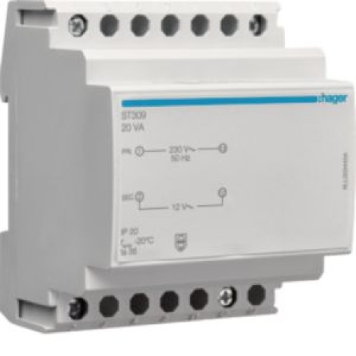 Transf segurança 230V12V 20VA 4M