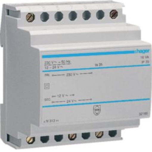 Transf segurança 230V1224V 16VA 4M