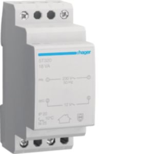Transf segurança 230V12V 18VA 2M