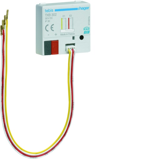 KNX Entrada binária 2-fach, embutido, interface para botões e interruptores