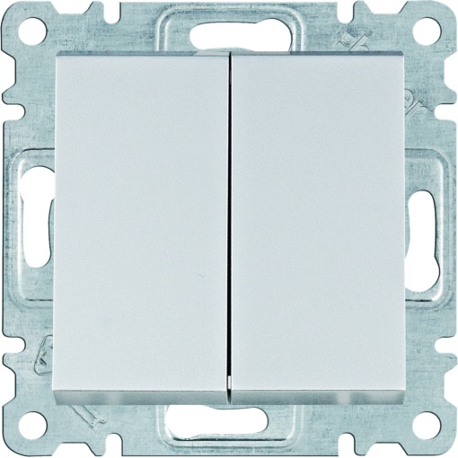 Comutador de escada duplo - prata