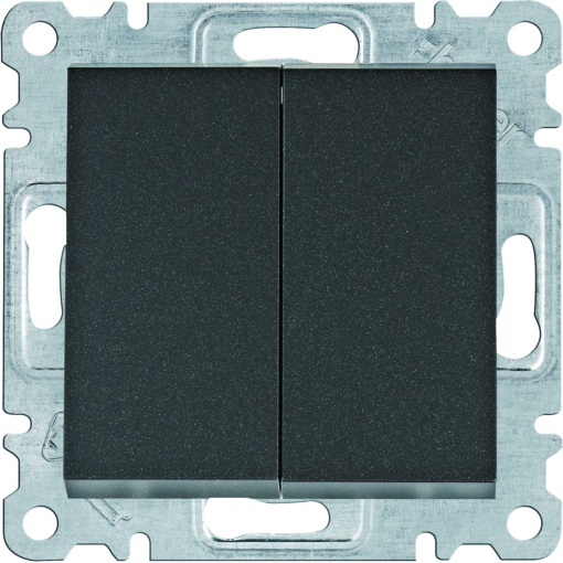 Comutador de escada duplo - preto