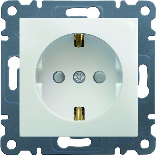lumina - Tomada Schuko com obturadores, branco