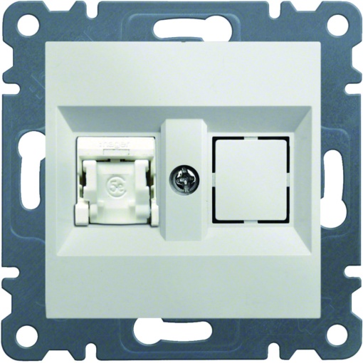 lumina - RJ45 Cat.6 UTP simples, branco