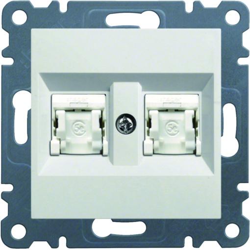 lumina - RJ45 Cat.6 UTP duplo, branco