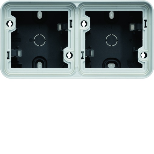 cubykA Caixa de superfície vazia dupla horizontal, IP55, acabamento cinza