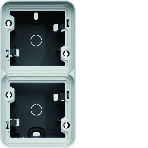 cubyko - Cx. saliente x2 vert IP55, cinz