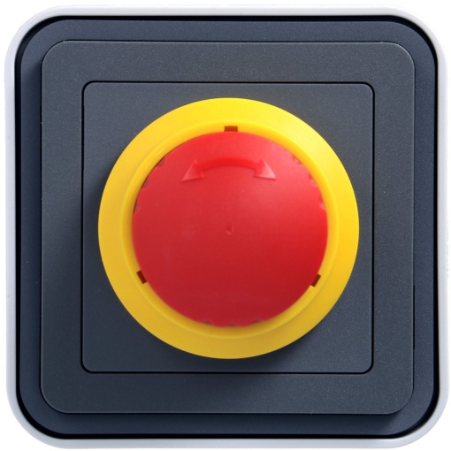 cubyko s - Interruptor emergência, cinz