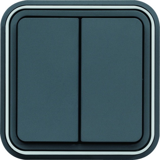 cubyko encastrada - Comutador escada duplo, cinz