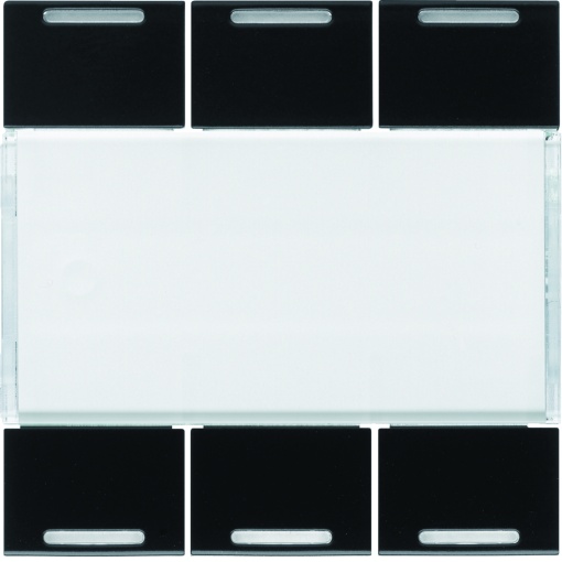 Tecla x6 gallery KNX com LED, preto