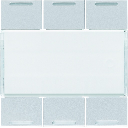 Tecla x6 gallery KNX com LED, alumínio