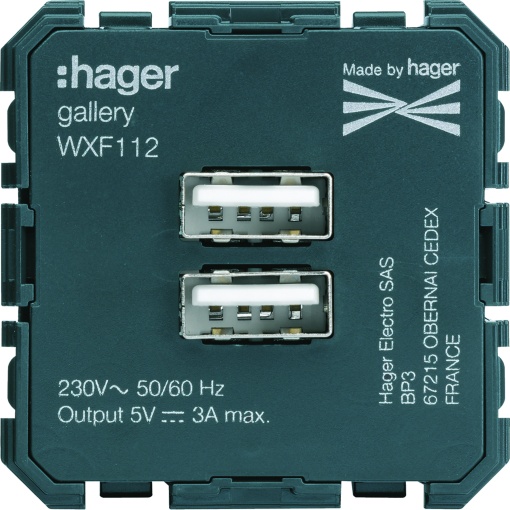 gallery 2M Tomada USB carreg. 3A