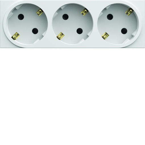 gallery Tom. múltip. Schuko x3, branco