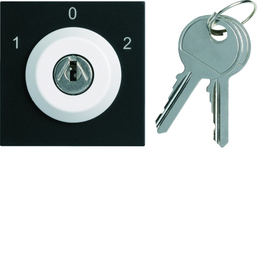 gallery 2M Botão chave, 3 pos., preto